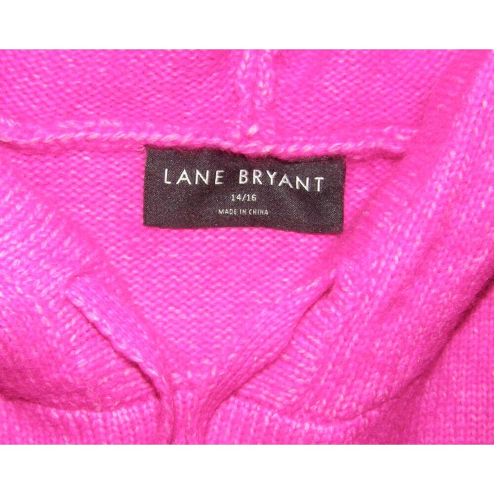 LANE BRYANT Bright Plus Sz 14/16 Casual Wear Stretchy Hooded Pullover Sweater - Picture 3 of 3